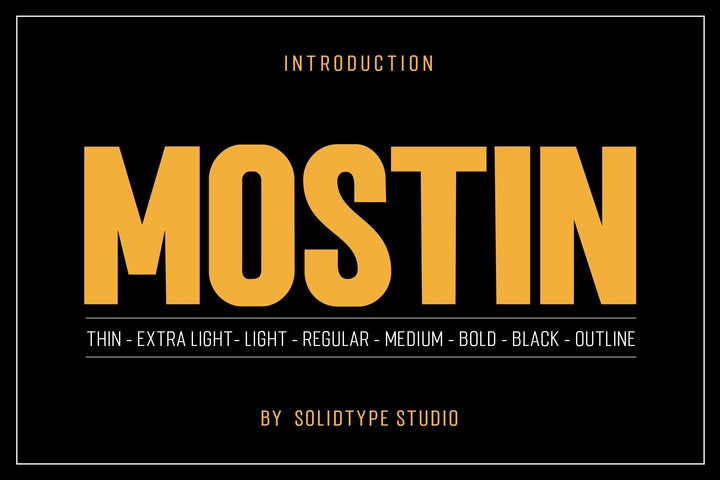 Mostin Font preview